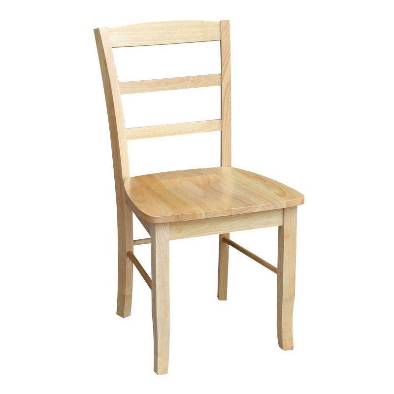 Natural Wood Ladderback High Side Chair Set