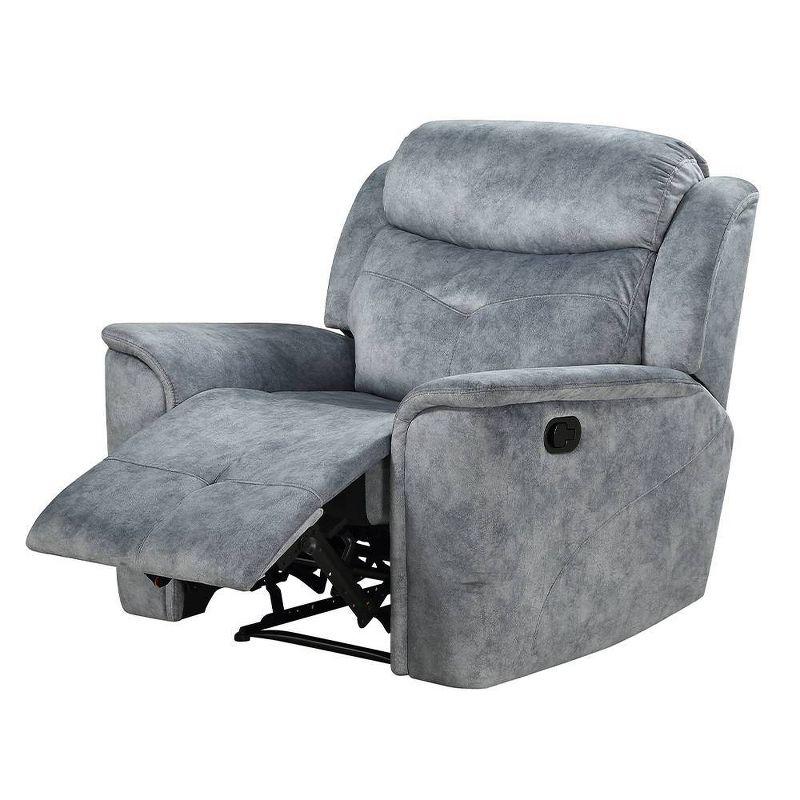 Acme Furniture Mariana Recliner Sofa Silver Gray Fabric