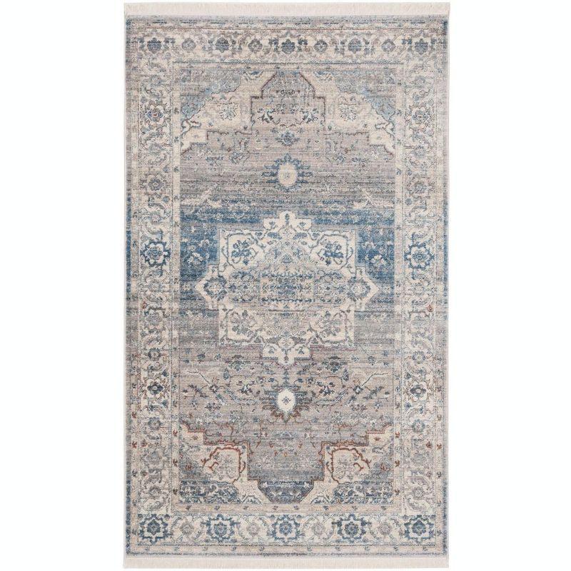 Vintage Persian VTP447 Power Loomed Indoor Area Rug - Grey/Blue - 6'x9' - Safavieh.