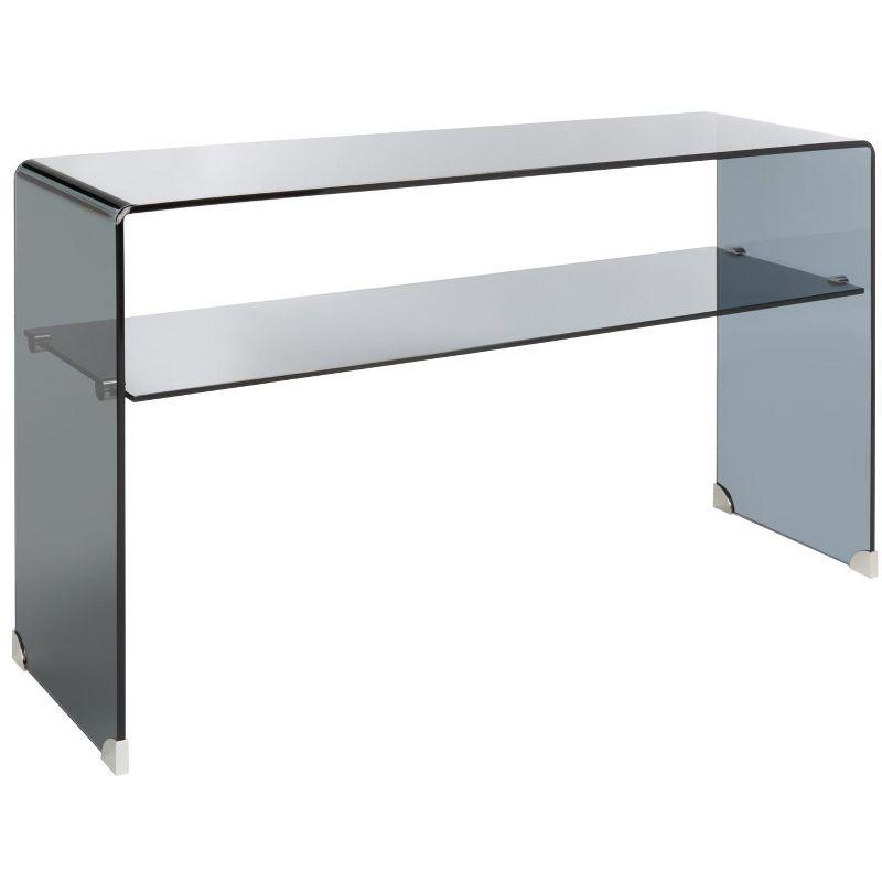 Dash Glass 1 Shelf Console Table - Safavieh