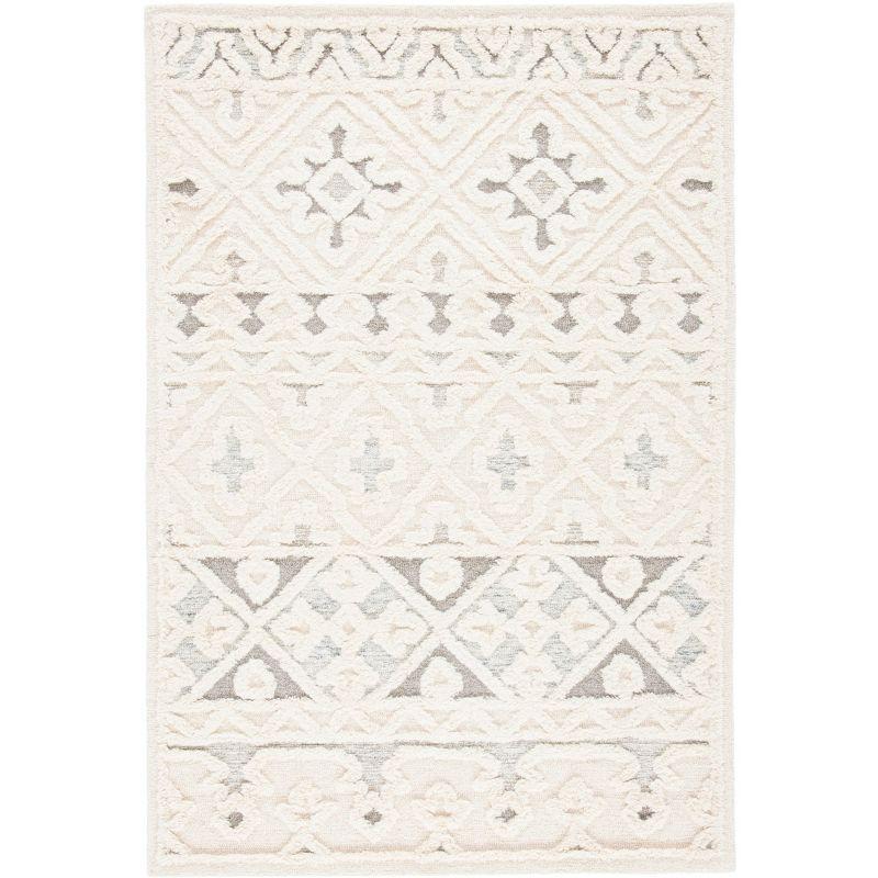 Ivory Elegance 8' x 10' Hand-Tufted Wool Area Rug