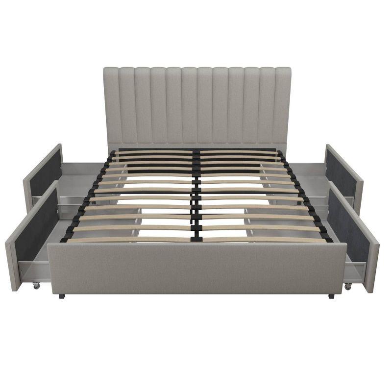 Brittany Upholstered Unfinished Platform Storage Bed