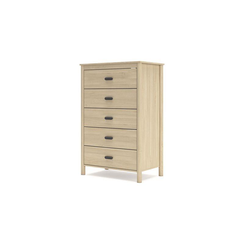 Signature Design by Ashley Cabinella 5 Drawer Tall Dresser, Tan