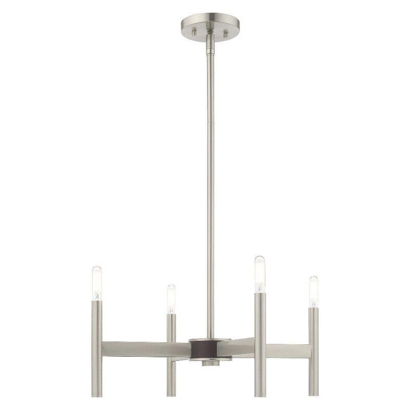 Livex Lighting Copenhagen 4 - Light Chandelier in  Brushed Nickel