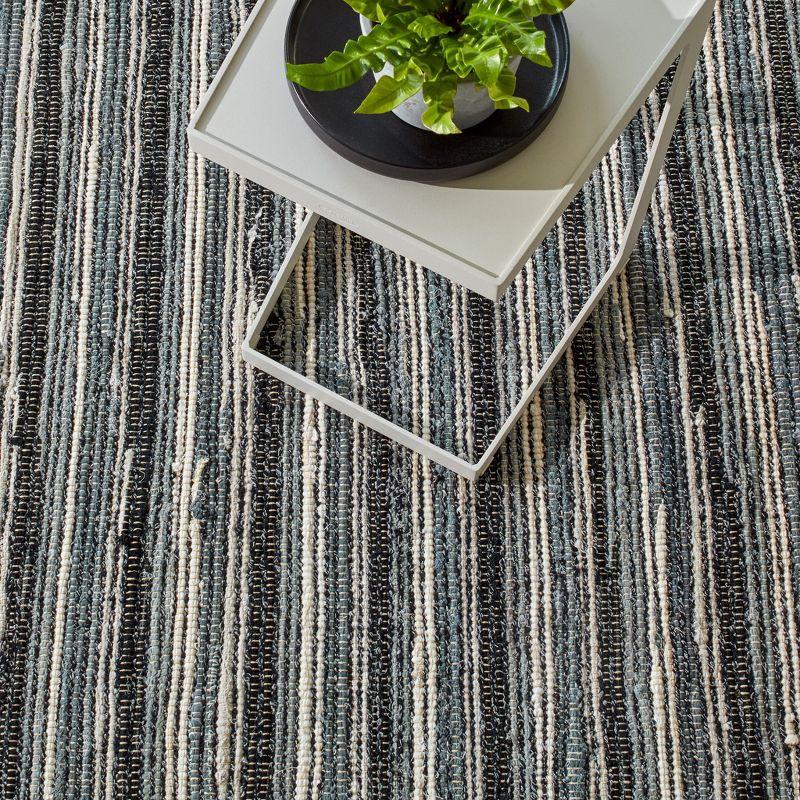 Francisco Black Handwoven Cotton Rug