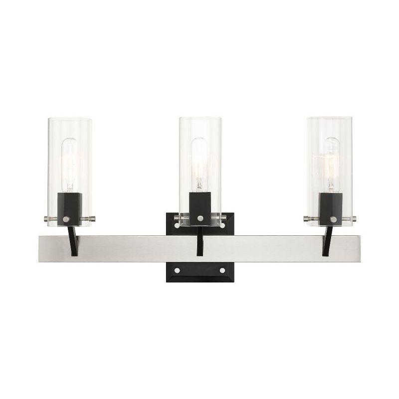 Brushed Nickel 3-Light Bathroom Vanity Fixture