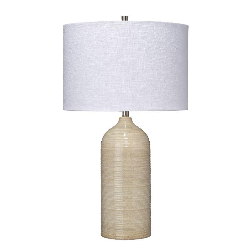 Marina Ceramic Table Lamp Taupe - Splendor Home: UL Listed, Linen Shade, 1-Way Switch