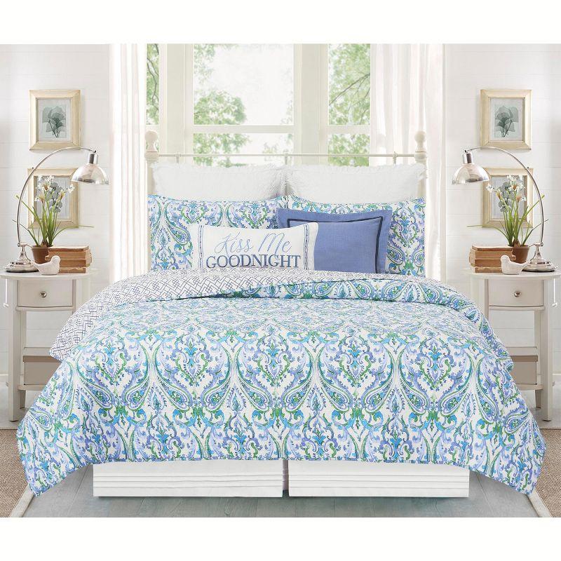 C&F Home Juliet Damask Cotton Quilt Set - Reversible and Machine Washable