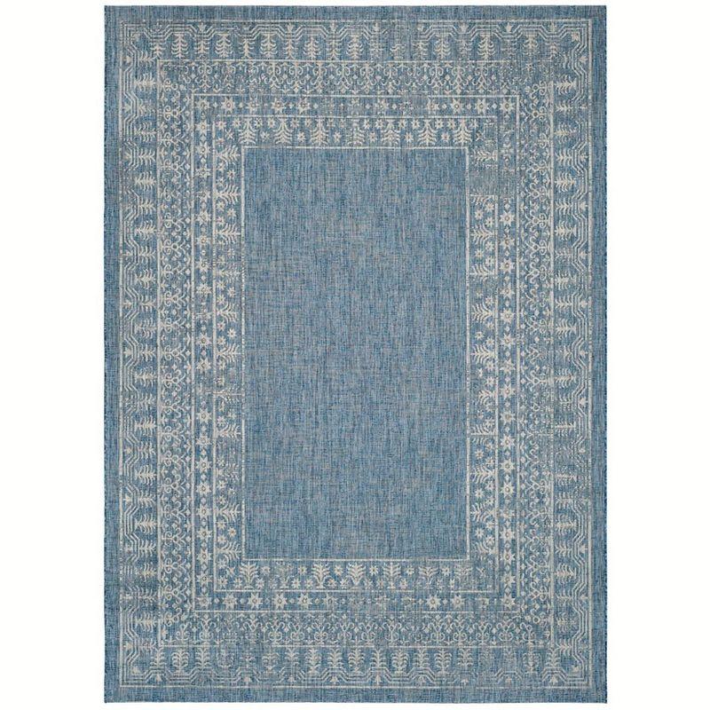 Courtyard CY8482 Power Loomed Indoor/Outdoor Area Rug - Navy/Gray - 5'3"x7'7" - Safavieh.