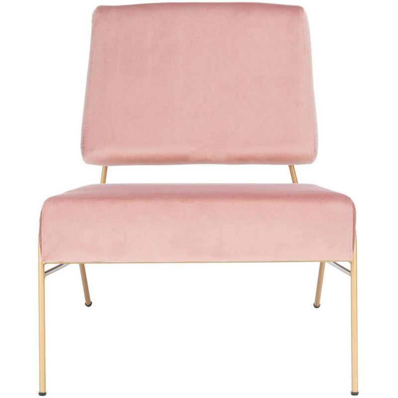 Romilly Velvet Accent Chair - ACH6203 - Dusty Rose/Gold - Safavieh