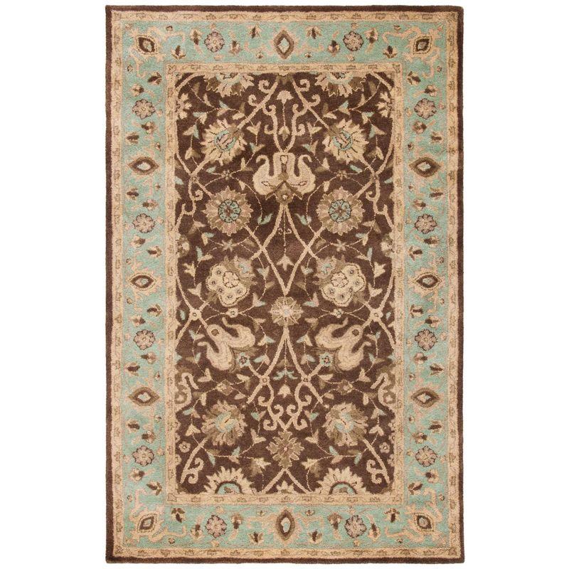 Antiquity AT21 Hand Tufted Indoor Area Rug - Brown/Green - 6'x9' - Safavieh