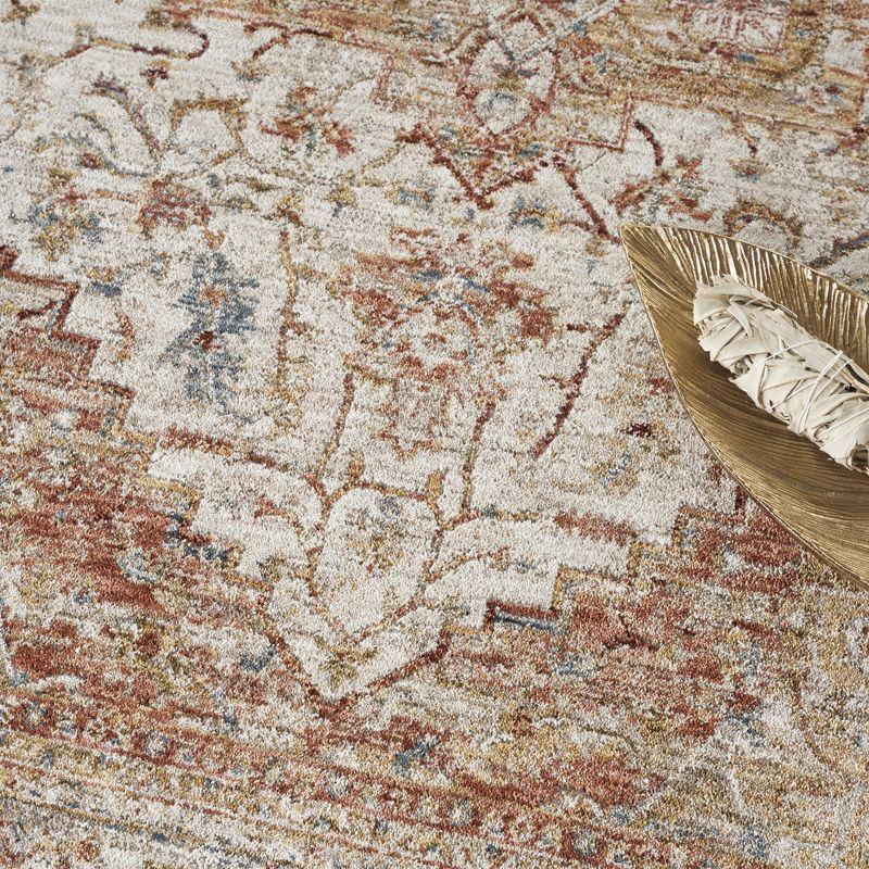 Nourison Petra Vintage Medallion Indoor Rug Iv Rust 3'11" x 5'11"