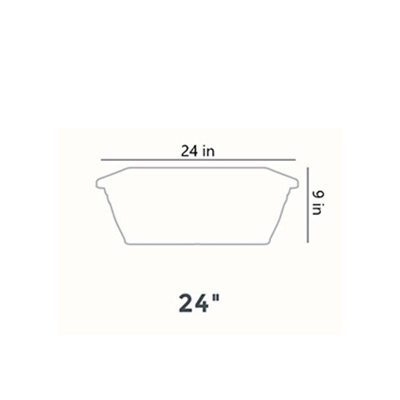 The HC Companies 24 Inch Wide Heavy Duty Plastic Deck Rail Mounted Garden Flower Planter Boxes with Removable Drainage Plugs, 4 Pack, Chocolate