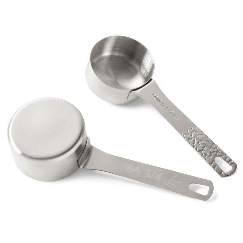 Stainless Steel Metric and US Measuring Cups and Spoons Set