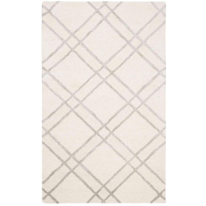 Ivory Wool Hand-Tufted Rectangular Rug 4' x 6'