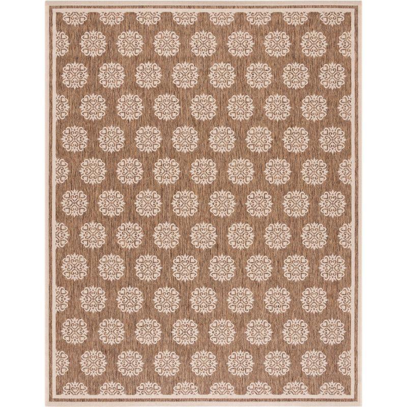 Beach House BHS181 Power Loomed Indoor/Outdoor Area Rug - Beige/Cream - 6'7"x9'2" - Safavieh