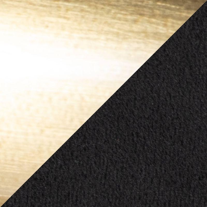 LumiSource Set of 2 Cinch-Claire Barstools Gold/Black: Velvet Upholstery, Swivel Function, Metal Legs