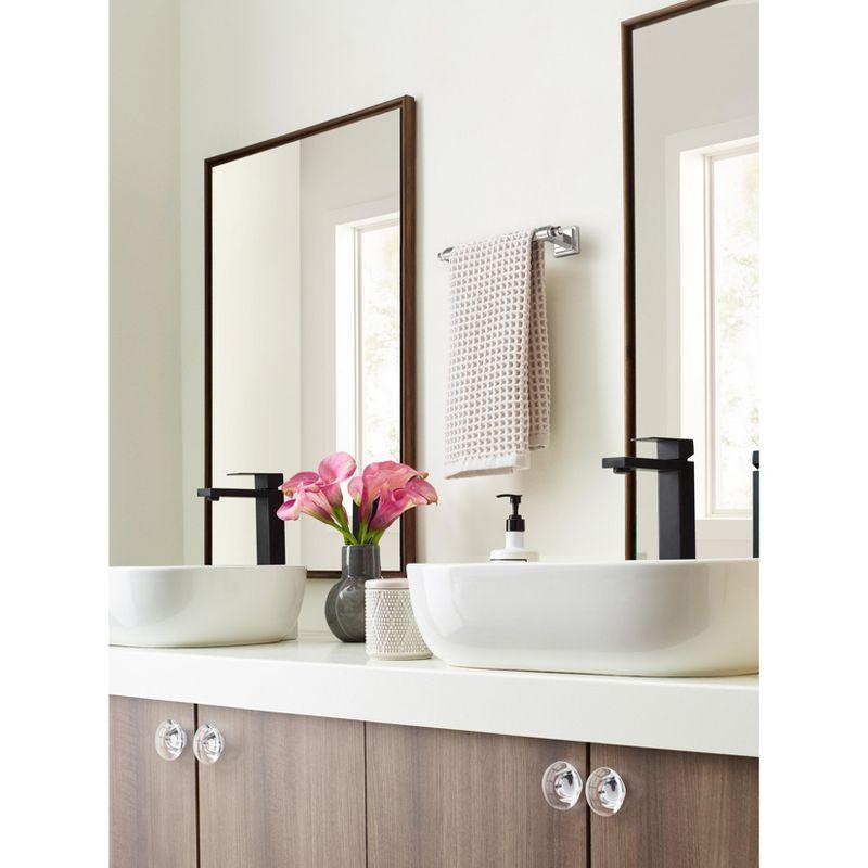 Glacio Clear/Polished Nickel Towel Bar