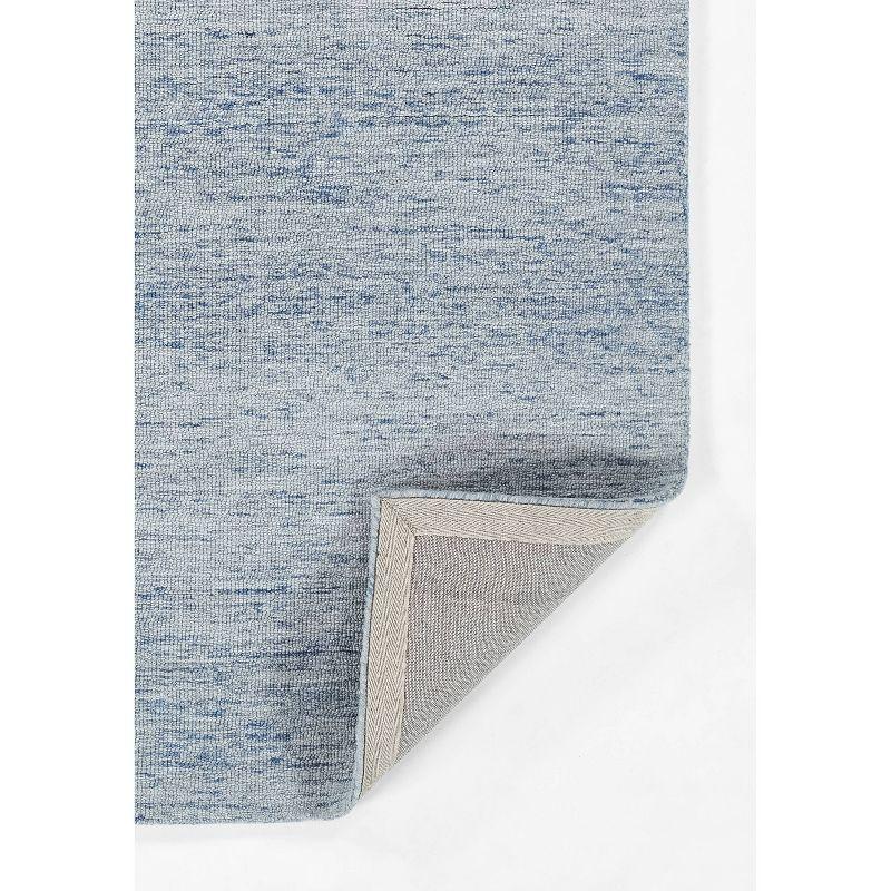 Momeni 2'x3' James Solid Handtufted Accent Rug Light Blue: Wool, Low Pile, Indoor, Rectangle, Cotton Backing