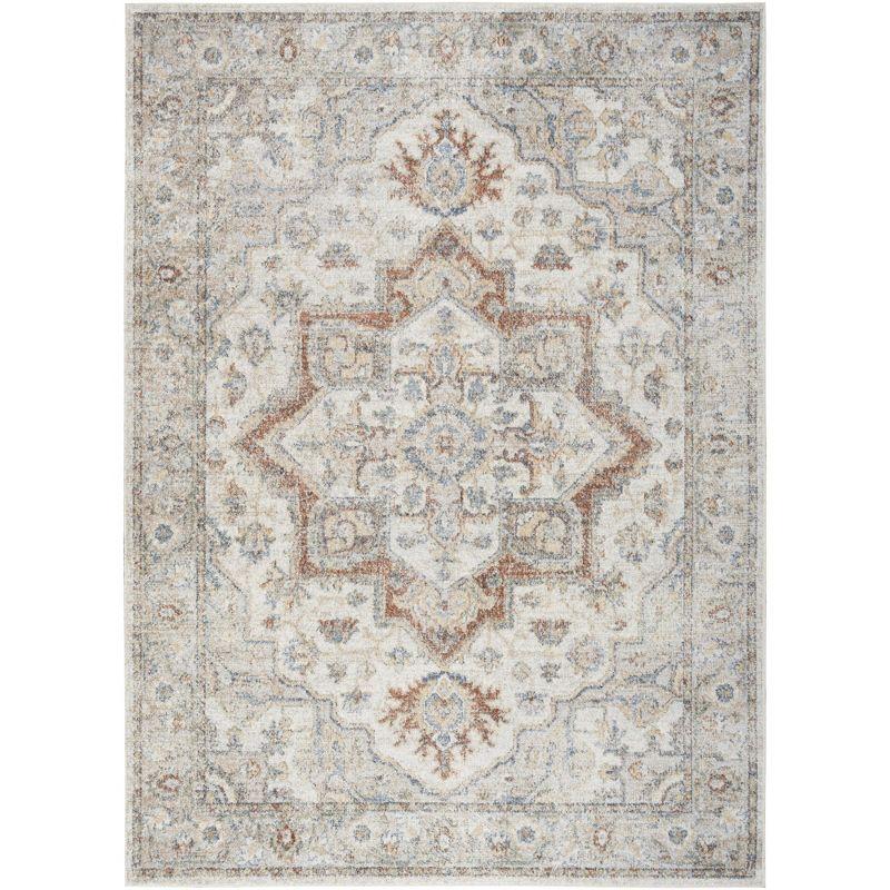 Nourison Washable Astra Vintage Medallion Indoor Flatweave Area Rug