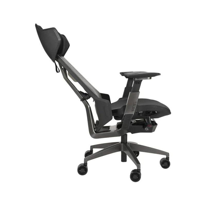 ASUS ROG Destrier Ergo Gaming Chair, Futuristic Cyborg Aesthetic, Versatile Seat Adjustments, Mobile Gaming Arm Support Mode, Acoustic Panel