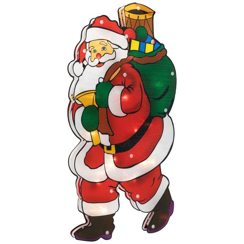 Northlight 17.5" Lighted Santa Claus Christmas Window Silhouette