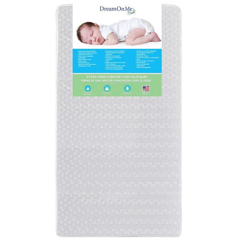 Dream On Me Honeycomb Orthopedic Firm Fiber Standard Crib Mattress Greenguard Gold and JPMA Certified