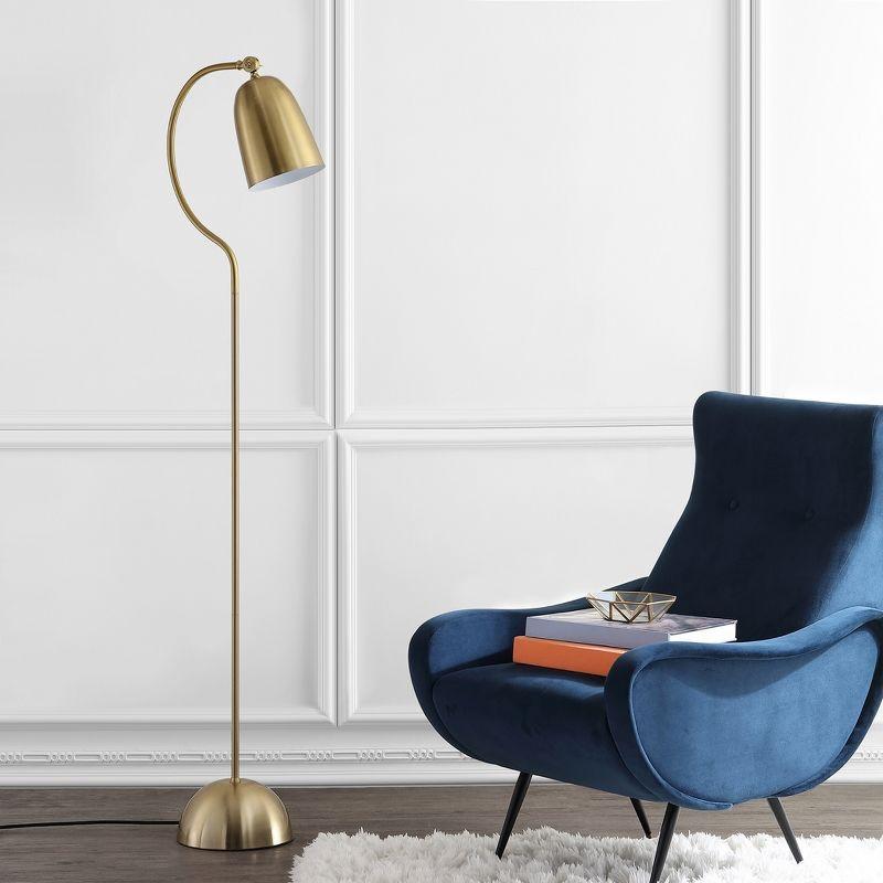 Radiant Glow Brass Gold 66.5" Contemporary Floor Lamp