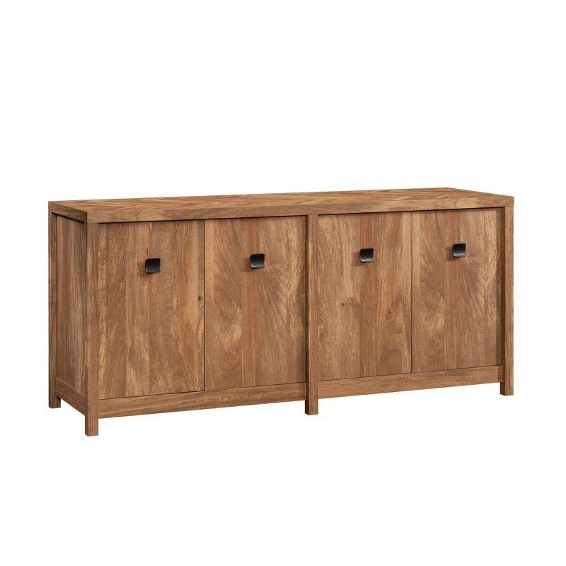 Sindoori Mango Brown Wood Office Credenza with Filing Cabinet