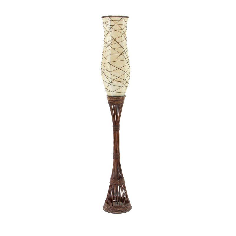 Traditional Bamboo Floor Lamp Brown - Olivia & May