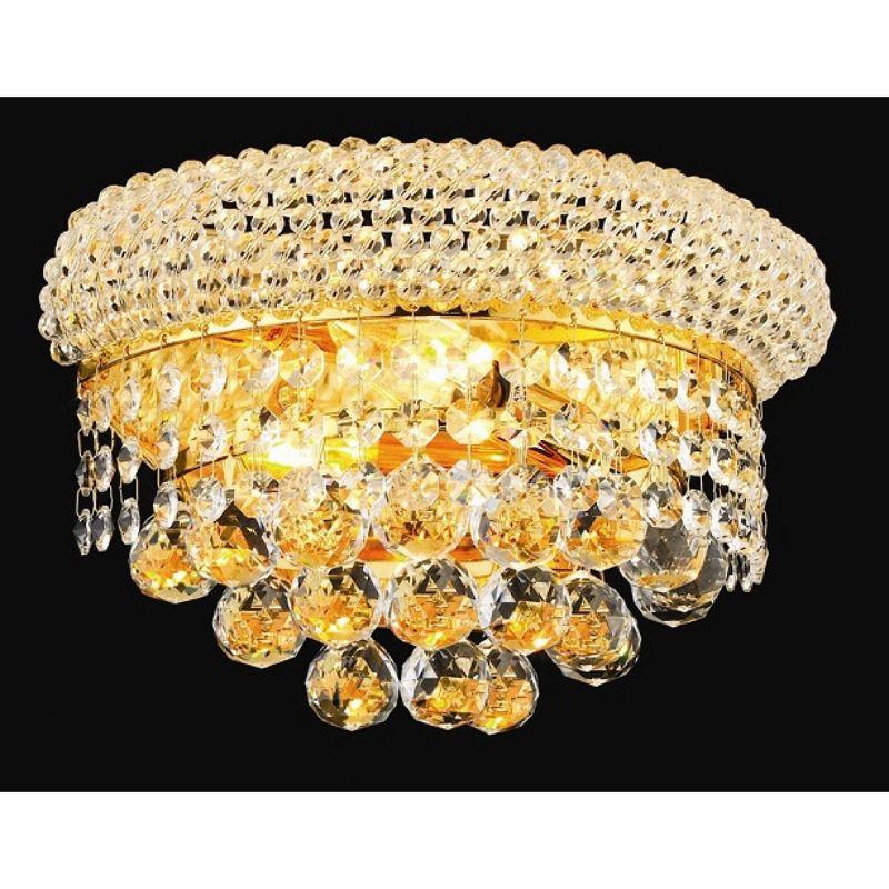 Elegant Lighting Primo 2 light Gold Wall Sconce Clear Royal Cut Crystal