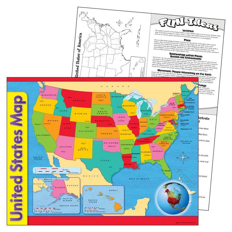 TREND United States Map Learning Chart, 17" x 22"