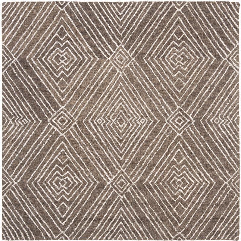 Micro-Loop MLP608 Hand Tufted Area Rug - Dark Grey/Ivory - 5'x5' - Safavieh.