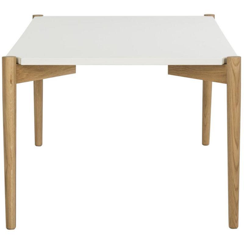 Rue Rectangle Coffee Table - White/Oak - Safavieh