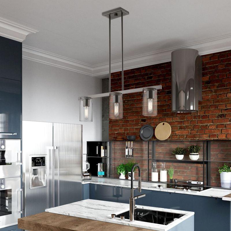 Livex Lighting Clarion 3 - Light Chandelier in  Black Chrome