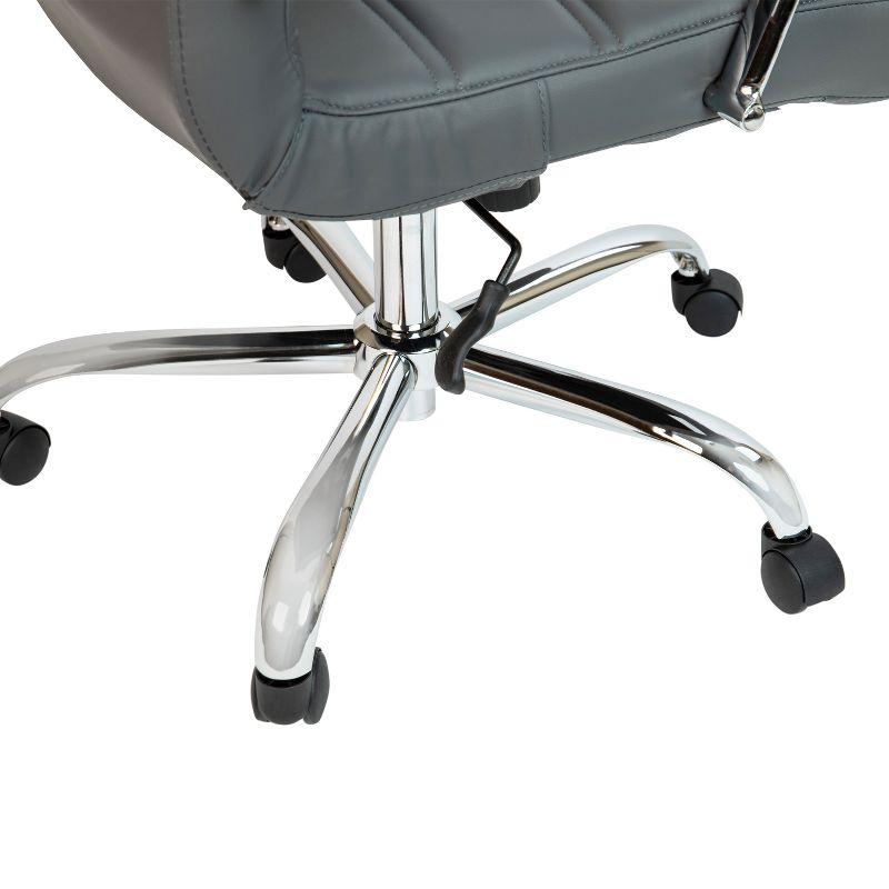 Emma and Oliver High Back Executive Swivel Office Chair with Metal Frame and Arms