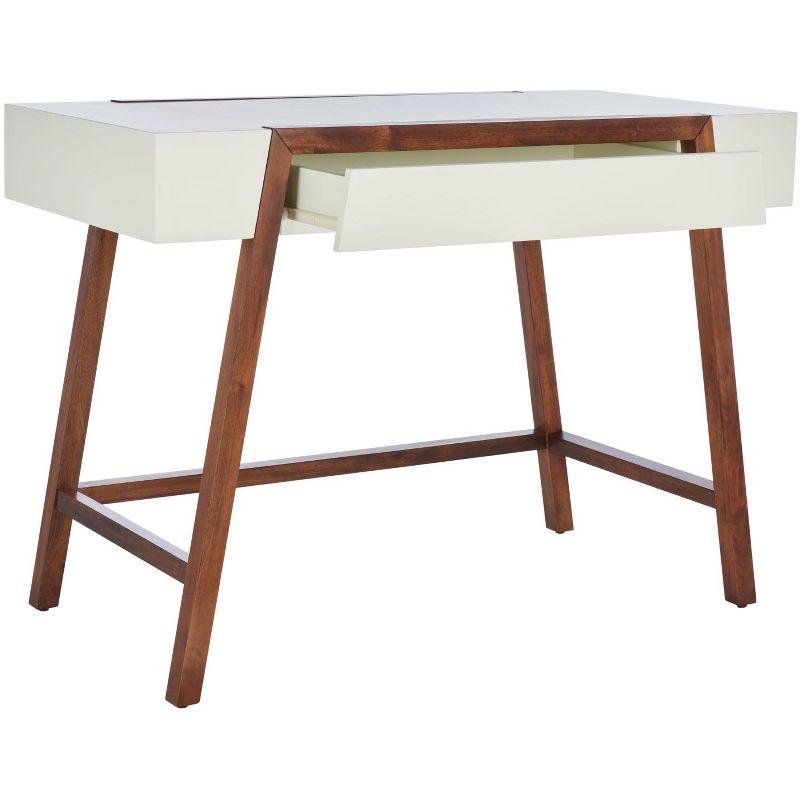 Marwood Desk - White/Brown - Safavieh