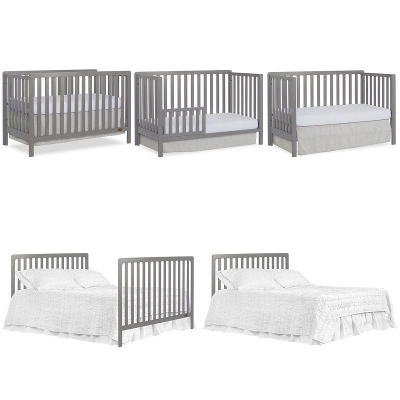 Dream On Me Ridgefield 5 In 1 Convertible crib, Storm Grey