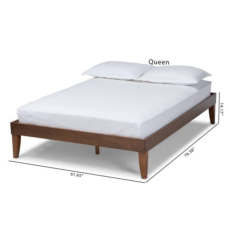 Lucina Walnut Platform Bed Frame Brown - Baxton Studio