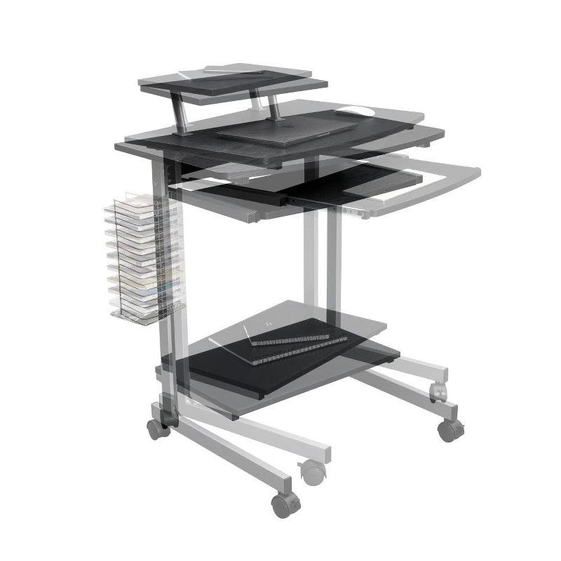 Techni Mobili Solid Wood Top Metal Base Standing Desk