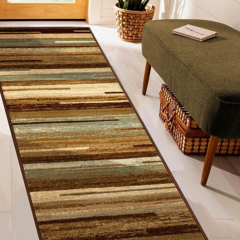 Contemporary Stripes Abstract Lines Indoor Area Rug or Runner