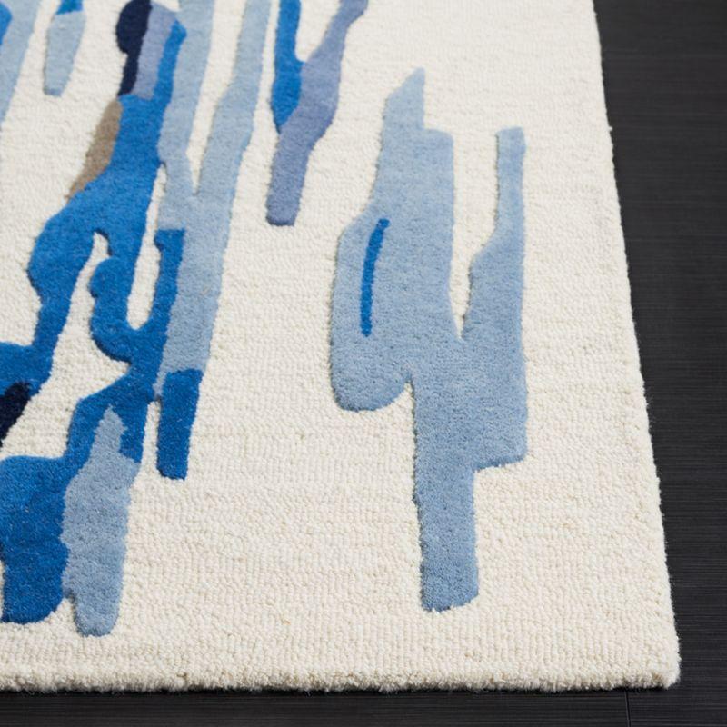 Rodeo Drive RD858 Hand Tufted Area Rug - Ivory/Blue - 4'x6' - Safavieh.