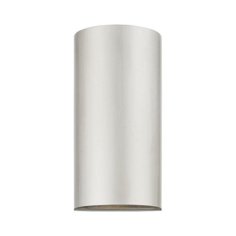 Brushed Nickel 1-Light Outdoor Wall Sconce, Dark Sky Compliant