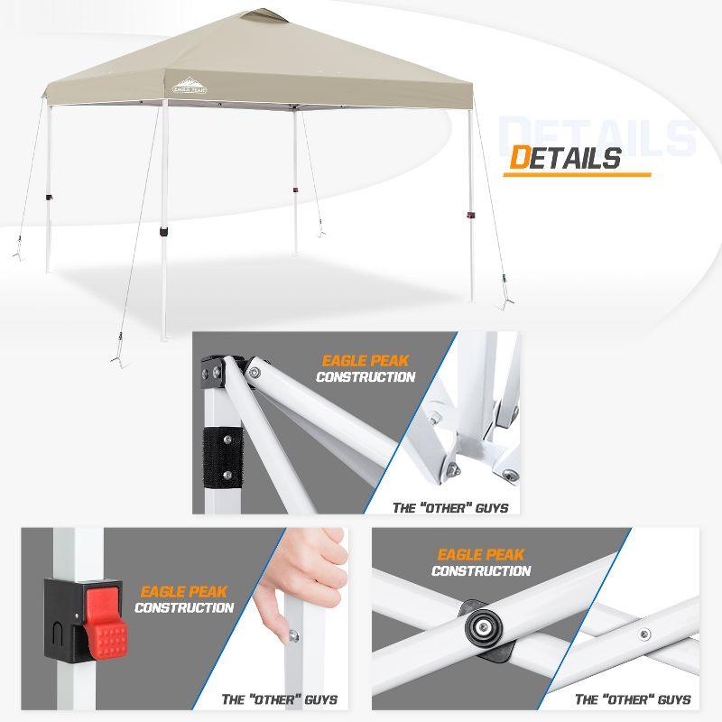 EAGLE PEAK Pop Up Canopies 10 Ft. W x 10 FT. D Metal Party Tent Canopy