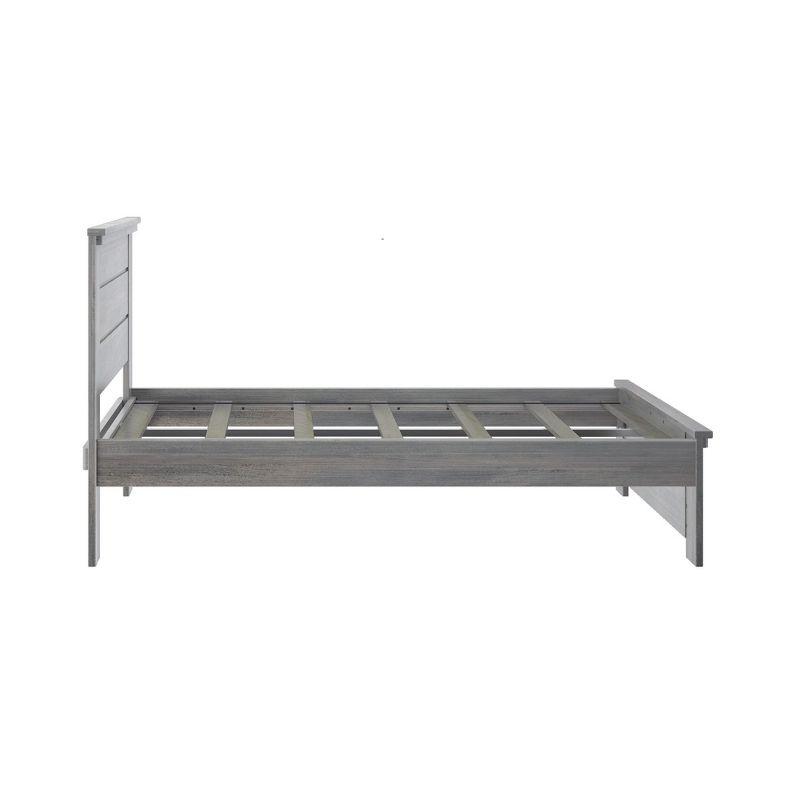 Plank+Beam Farmhouse Full Size Bed Frame with Headboard, Solid Wood Platform Bed