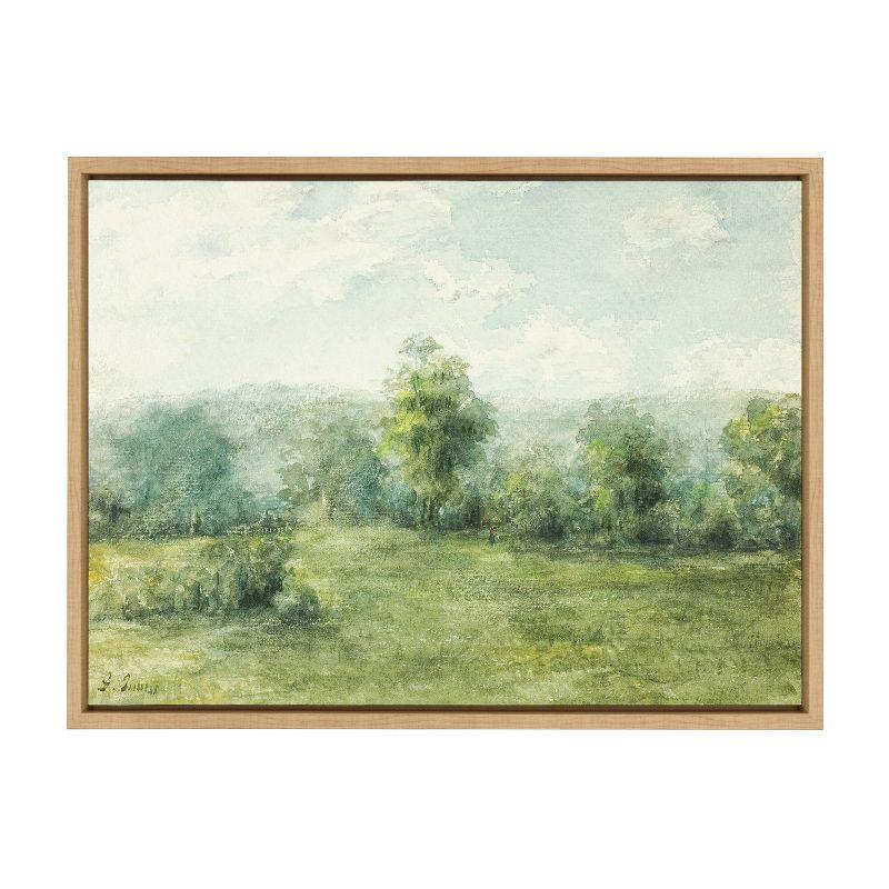 18" x 24" Sylvie Landscape Framed Canvas by The Art Institute of Chicago Natural - Kate & Laurel All Things Decor