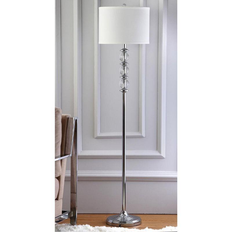 Riga 60 Inch H Floor Lamp - Clear/Chrome - Safavieh