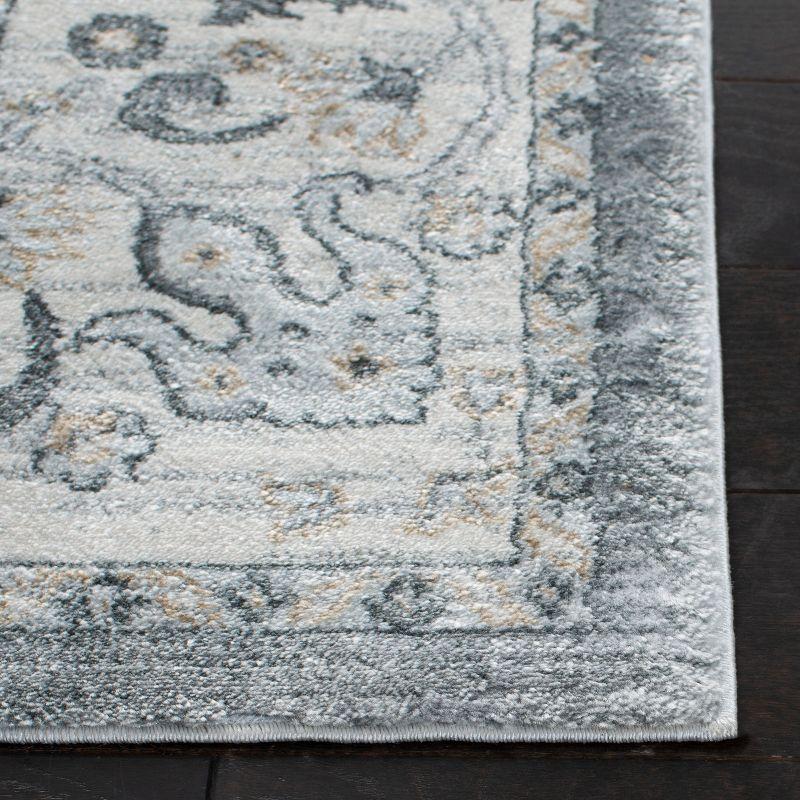 Isabella ISA940 Power Loomed Area Rug - Grey/Cream - 4'x6' - Safavieh