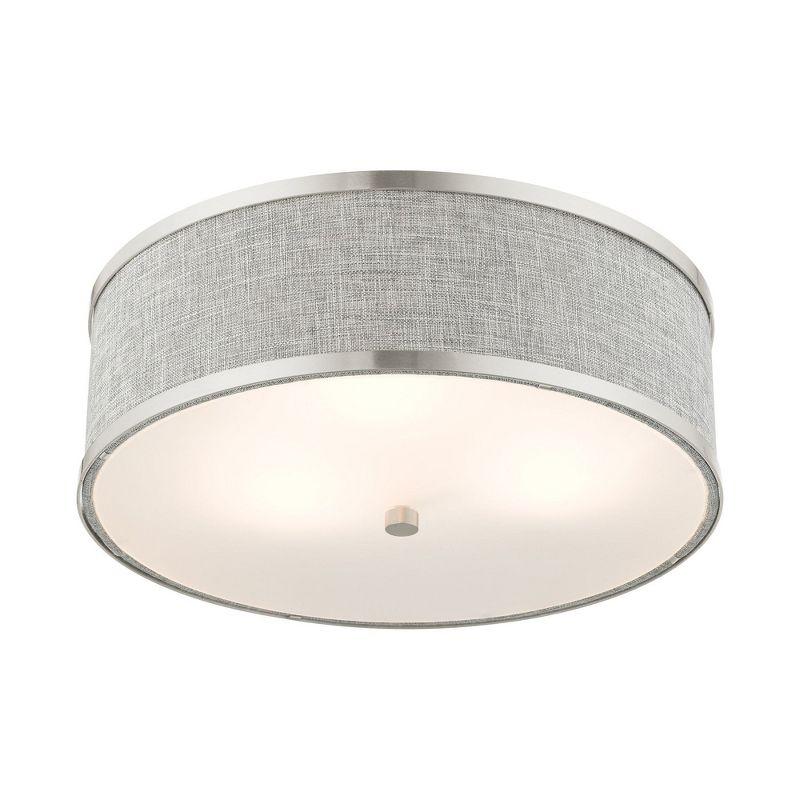 Livex Lighting Park Ridge 3 - Light Semi-Flush Mount in  Brushed Nickel