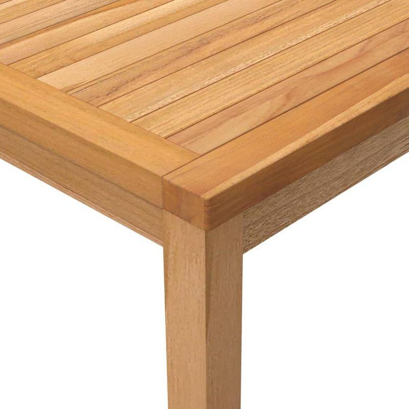 vidaXL Patio Dining Table 43.3 inches x43.3 inches x30.3 inches  Solid Teak Wood